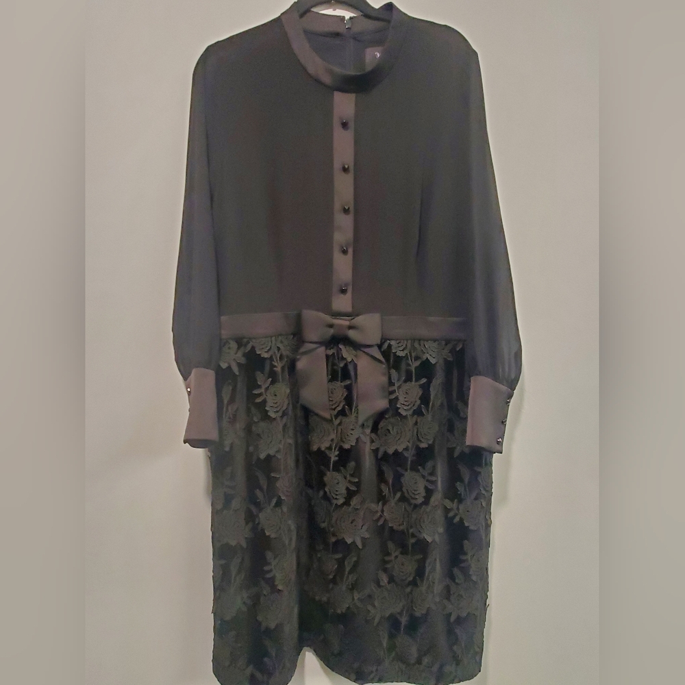 ModCloth x Anna Sui Black Long Sleeve Dress - Picture 5 of 7